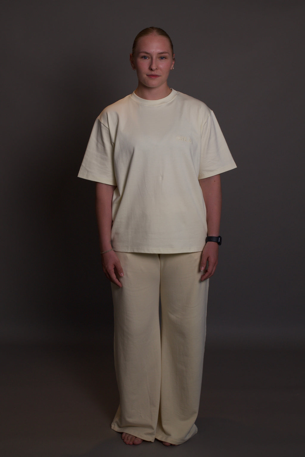 The OHLA Botanical Oversized Tee - Buttery Yellow