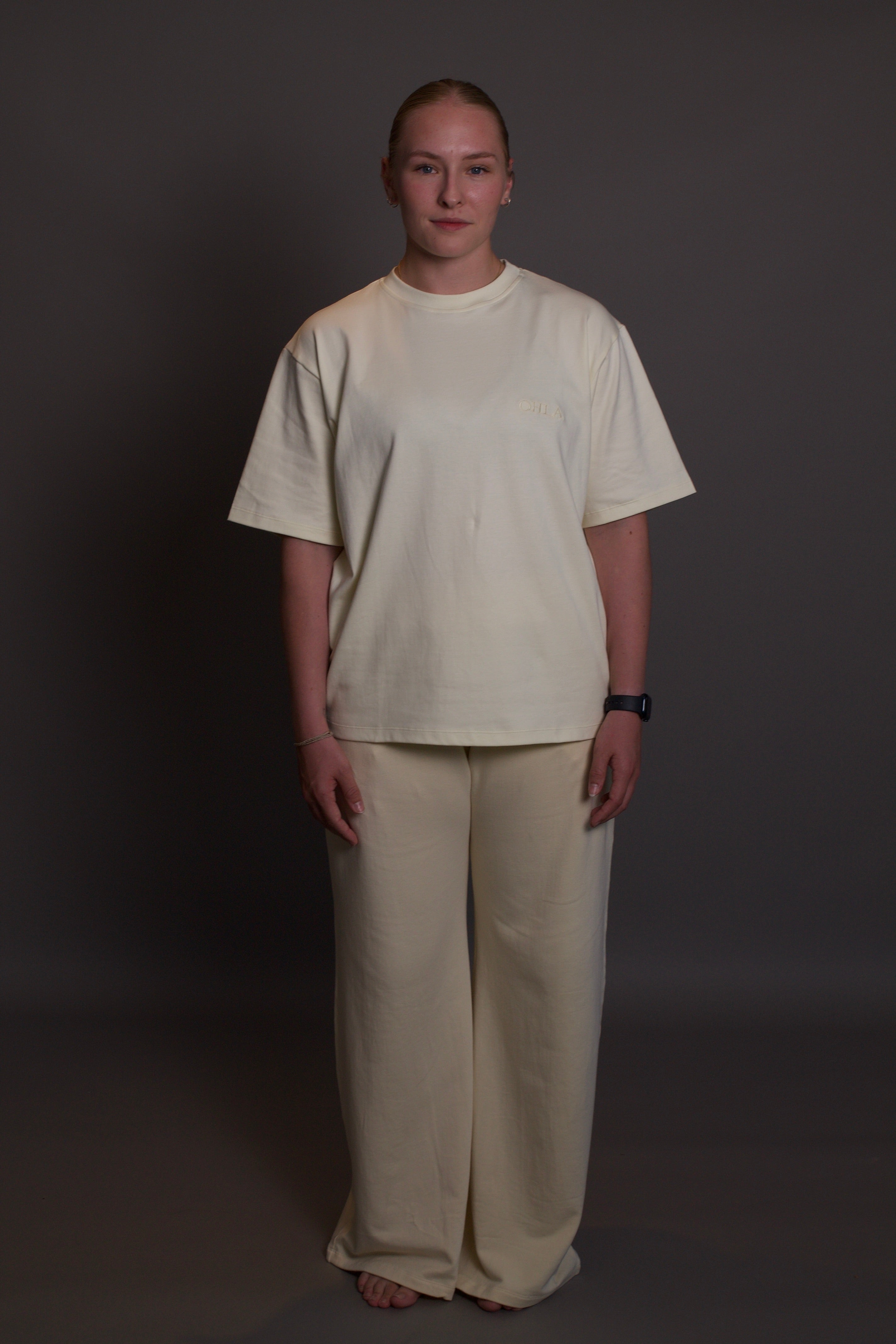 The OHLA Botanical Oversized Tee - Buttery Yellow