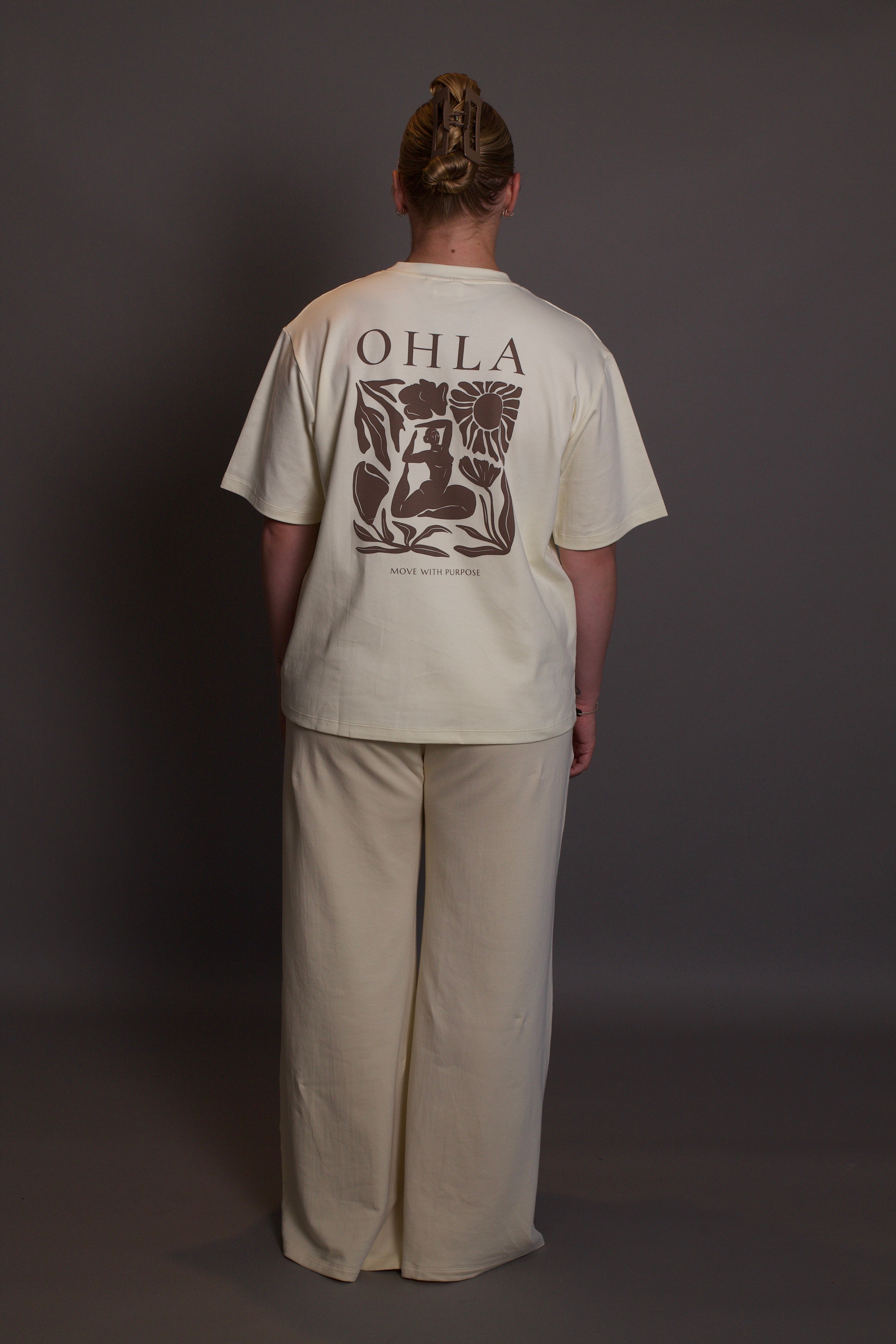 The OHLA Botanical Oversized Tee - Buttery Yellow
