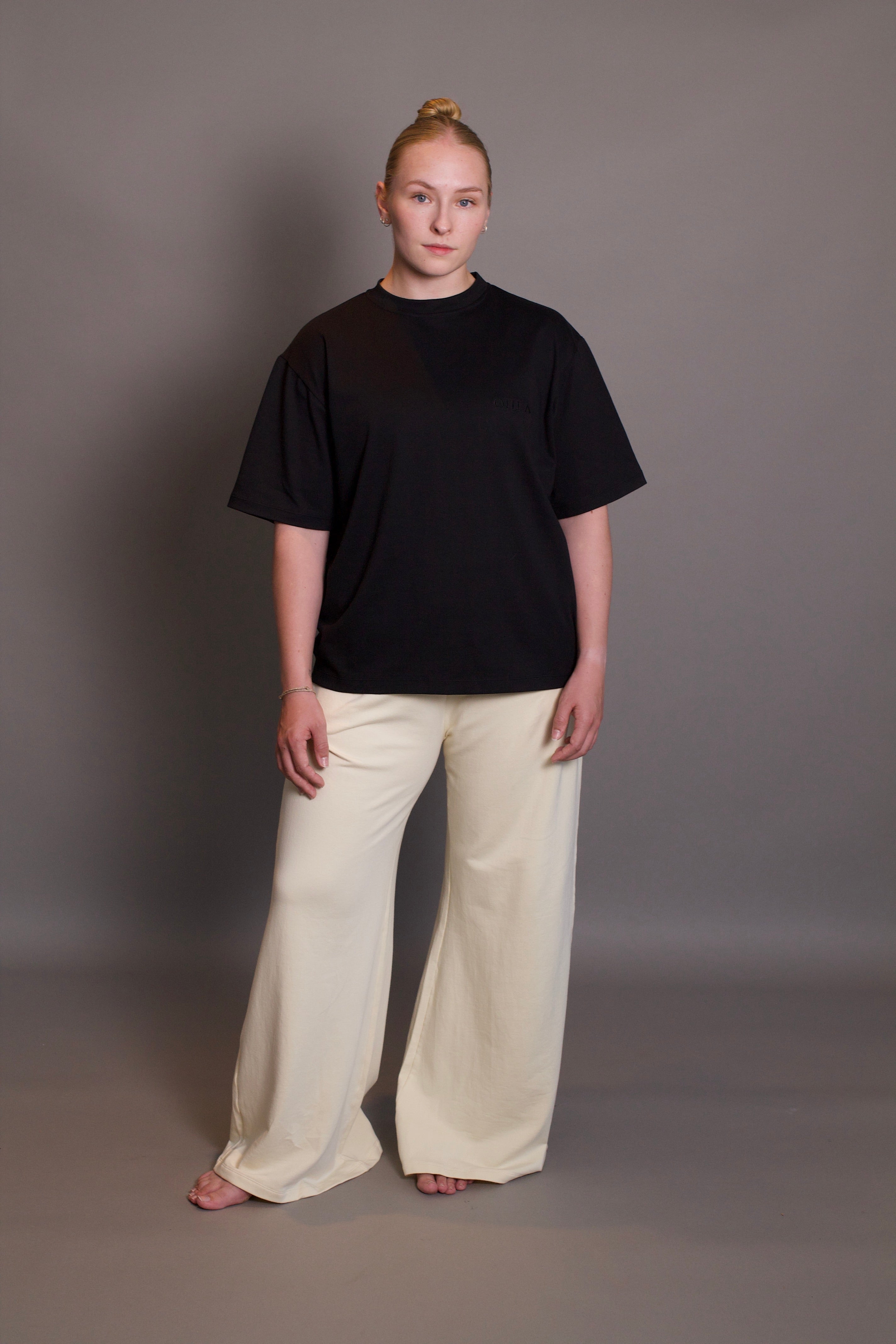 The OHLA Botanical Oversized Tee - Black