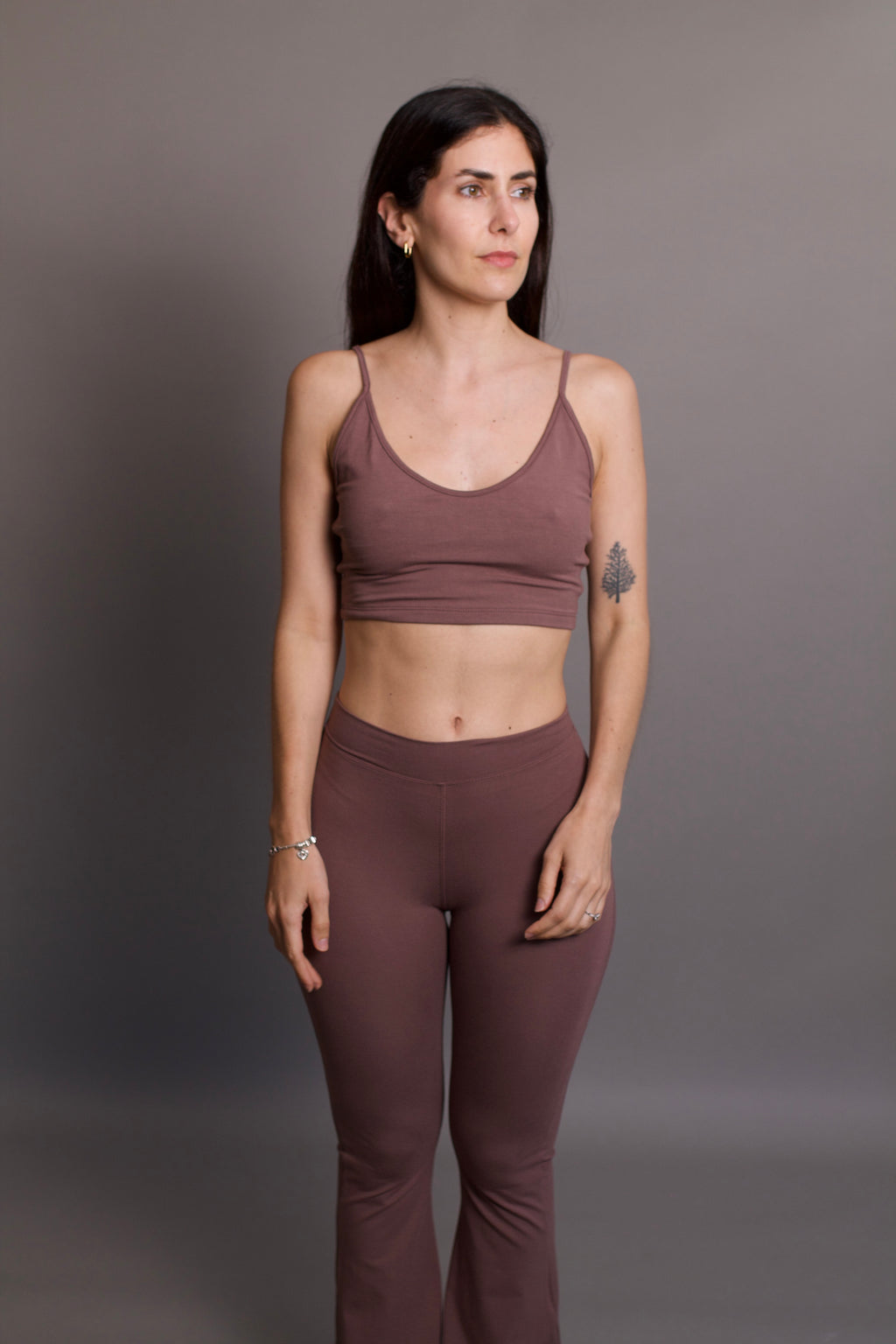 Lobos Flares - Organic Bamboo Viscose - Deep Taupe