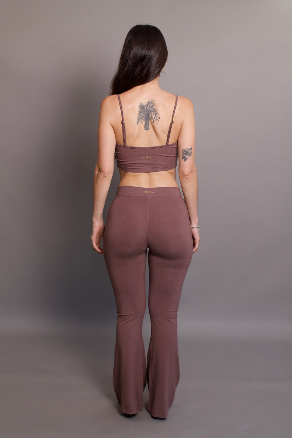 Lobos Flares - Organic Bamboo Viscose - Deep Taupe