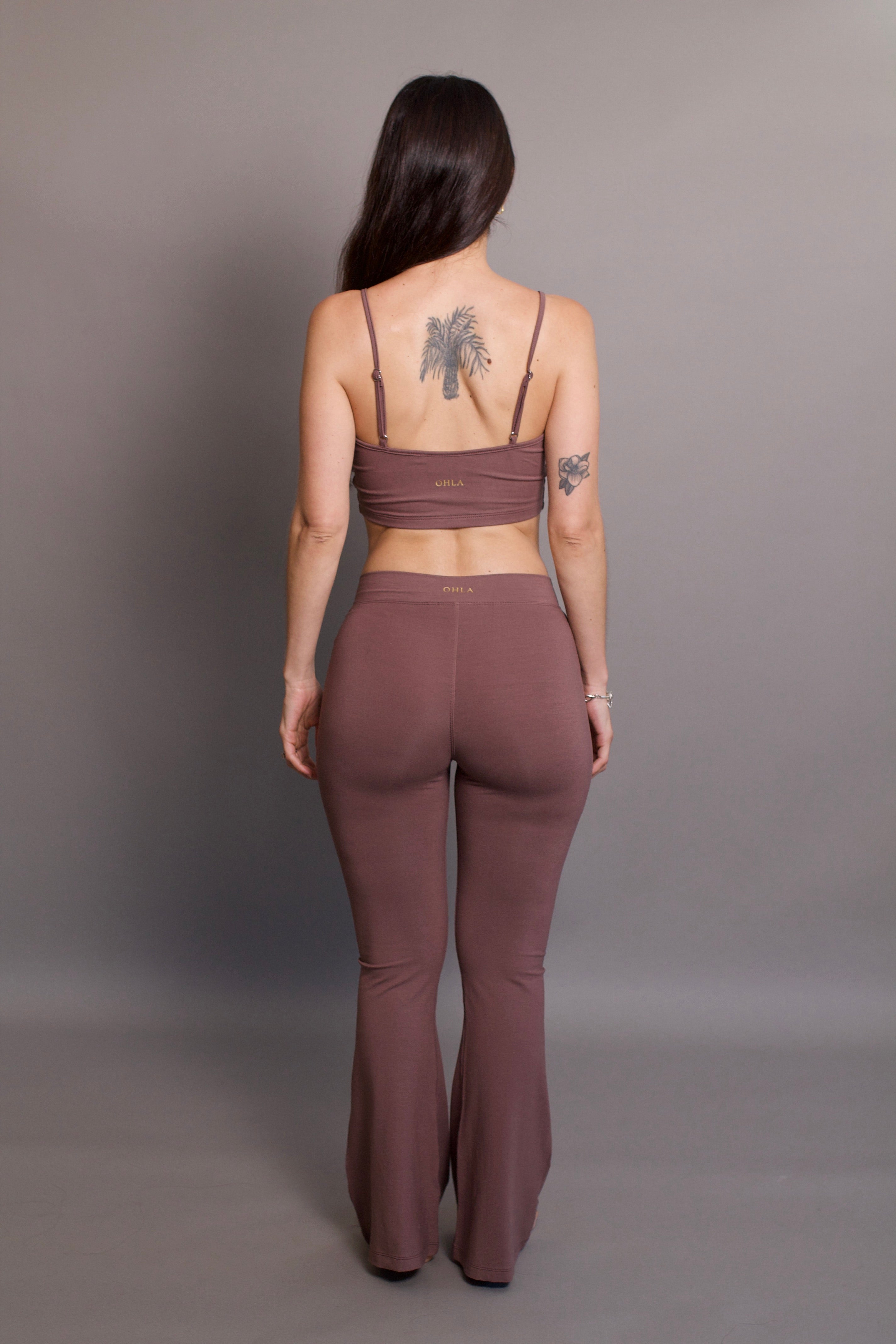 Lobos Flares - Organic Bamboo Viscose - Deep Taupe