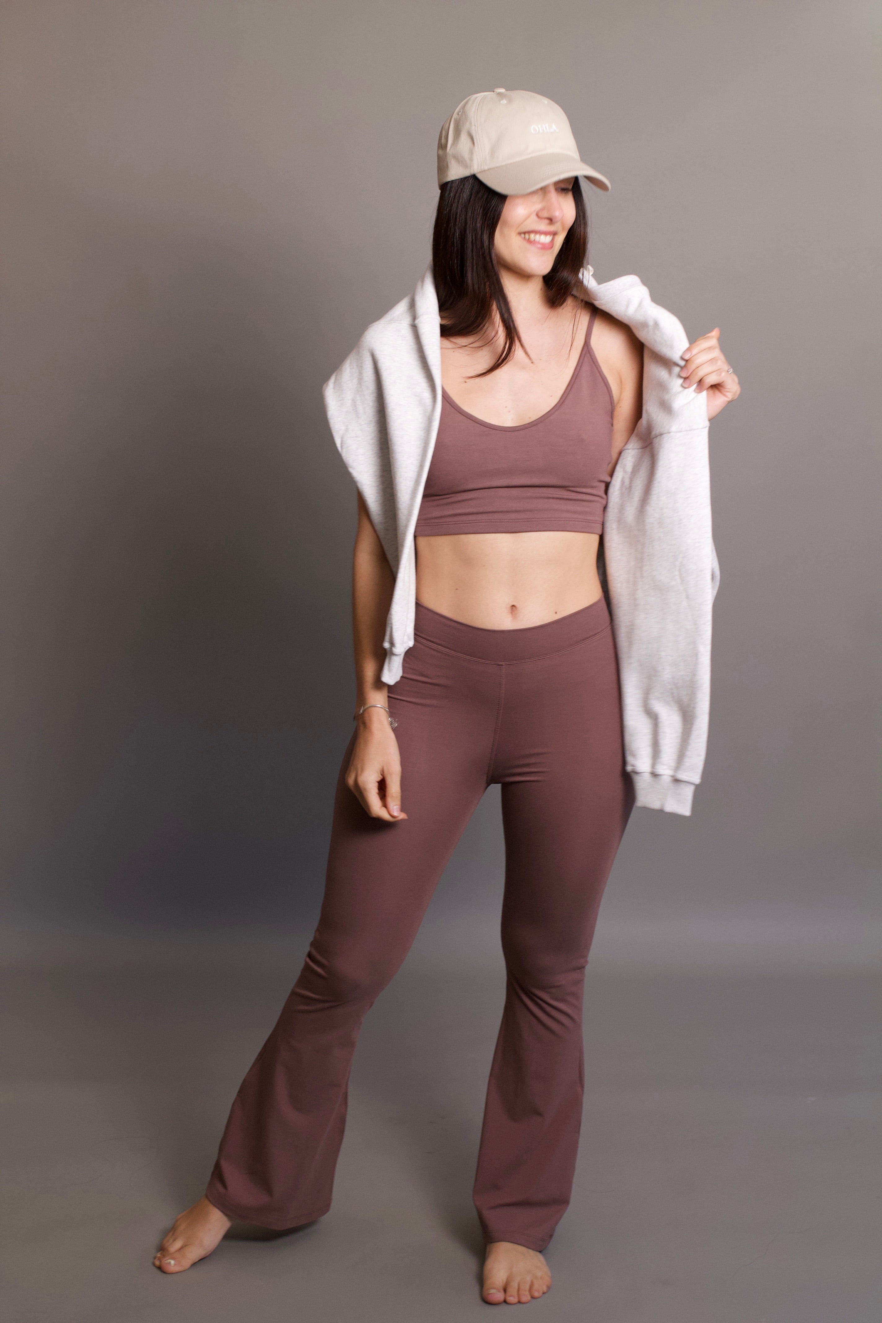 Lobos Flares - Organic Bamboo Viscose - Deep Taupe