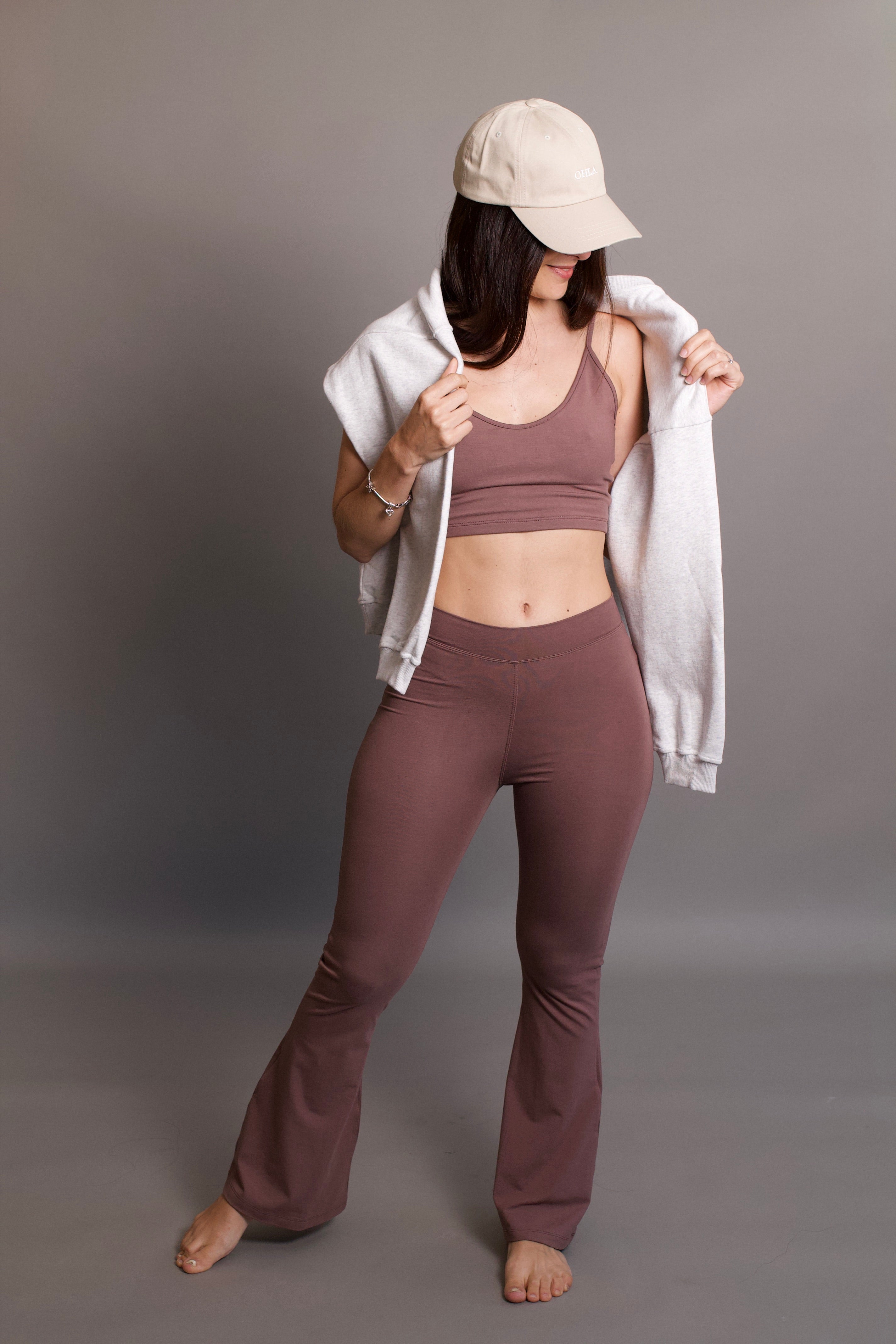 Lobos Flares - Organic Bamboo Viscose - Deep Taupe