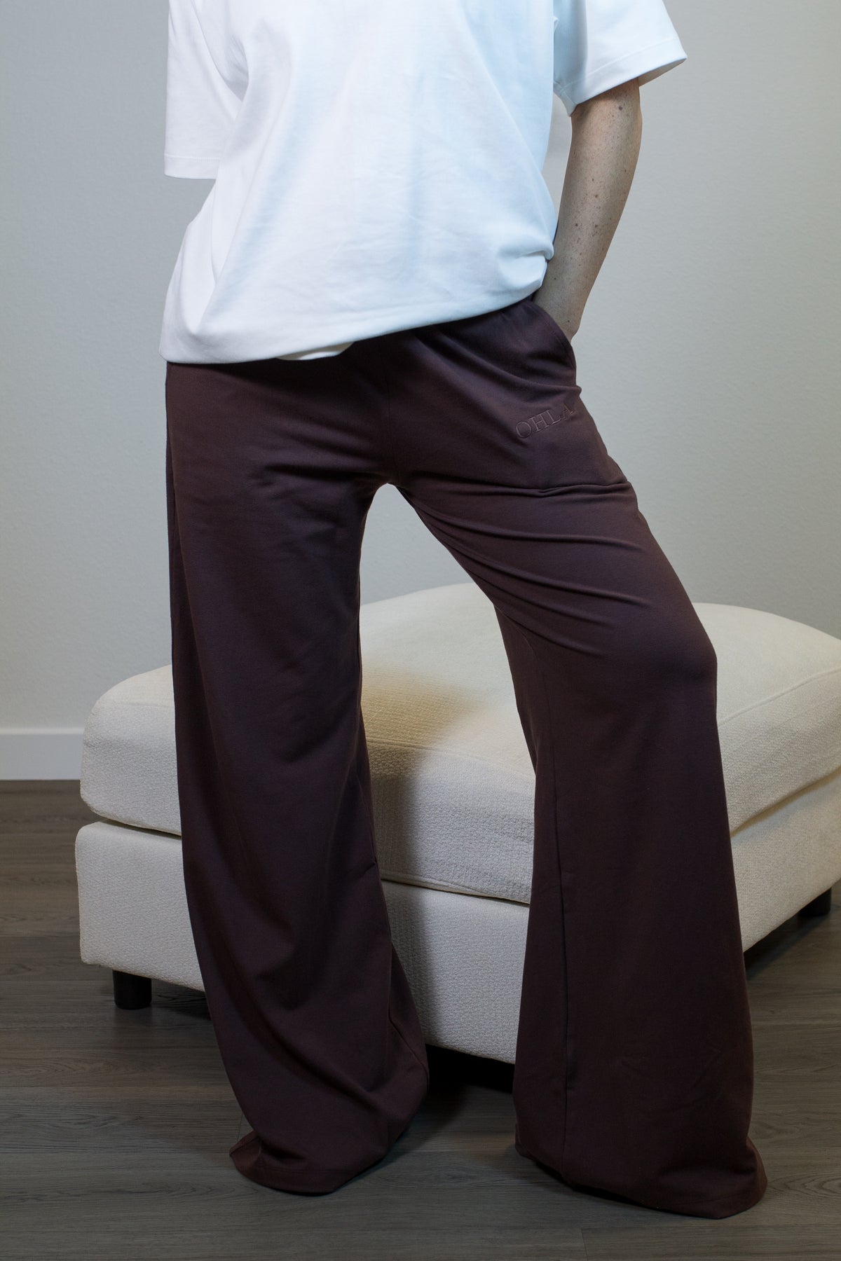 QUILLA WIDE-LEG PANTS CHOCOLATE