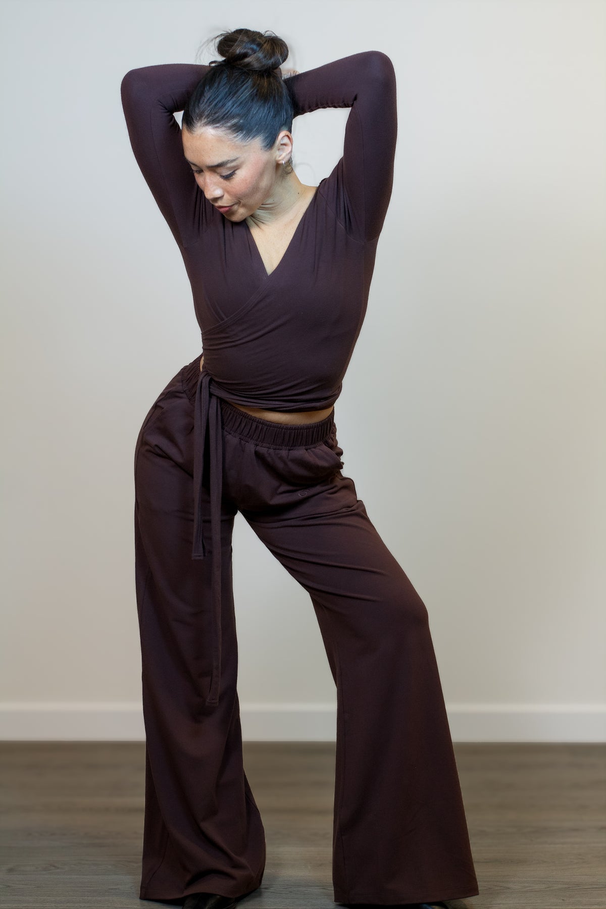 QUILLA WIDE-LEG PANTS CHOCOLATE